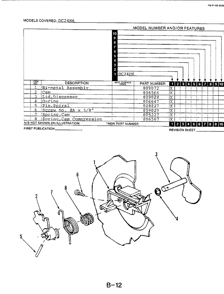 DETERGENT CUP Diagram and Parts List for DC24H6  Maytag Dishwasher