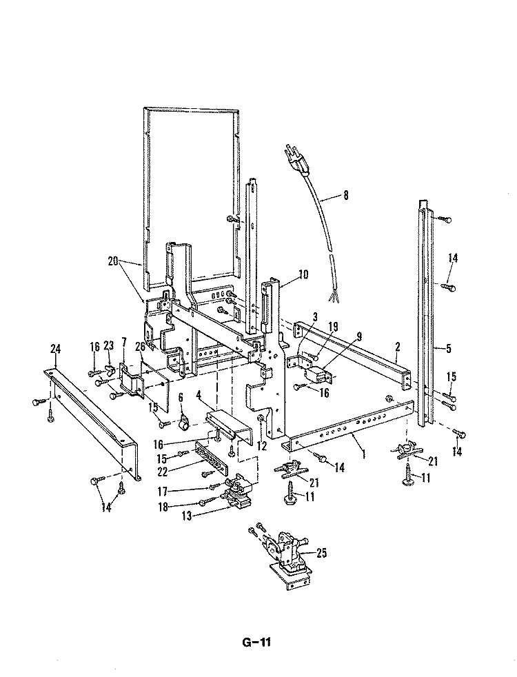 FRAME PARTS Diagram and Parts List for DU18D4A2  Maytag Dishwasher