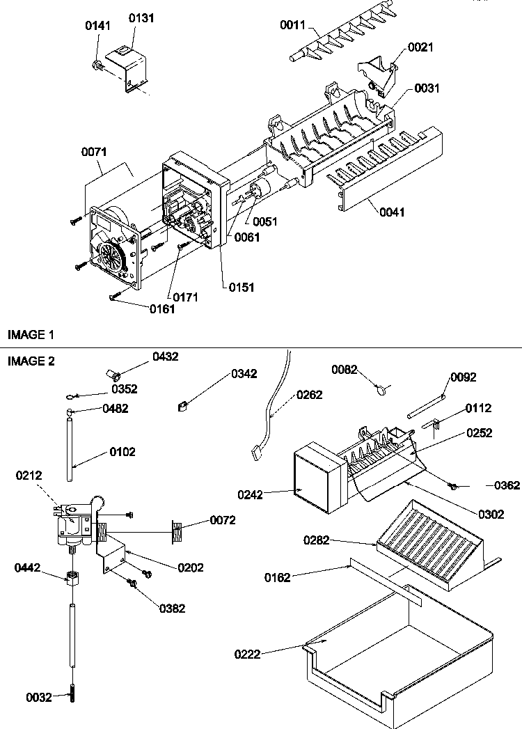 Ice Maker Parts And Add On Ice Maker Kit Diagram and Parts List for SB520TW-P1308601WW  Amana Refrigerator