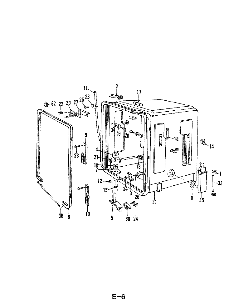 TUB Diagram and Parts List for DU24H4  Maytag Dishwasher