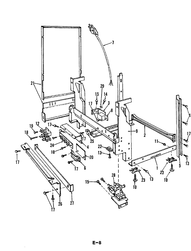 FRAME PARTS Diagram and Parts List for DU24H4  Maytag Dishwasher