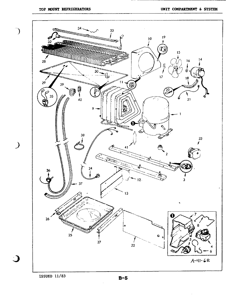 UNIT COMPARTMENT & SYSTEM Diagram and Parts List for RB15CY-2AL 4D57A Magic Chef Refrigerator