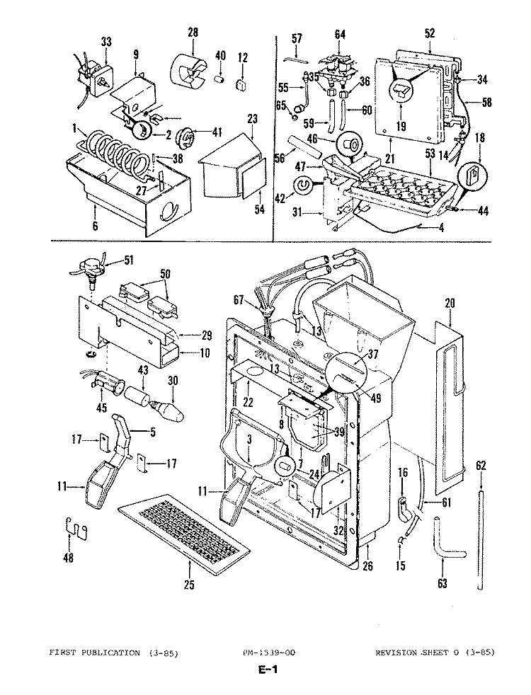 WATER & ICE DISPENSER Diagram and Parts List for RC24CN-3AW 4M47B Magic Chef Refrigerator