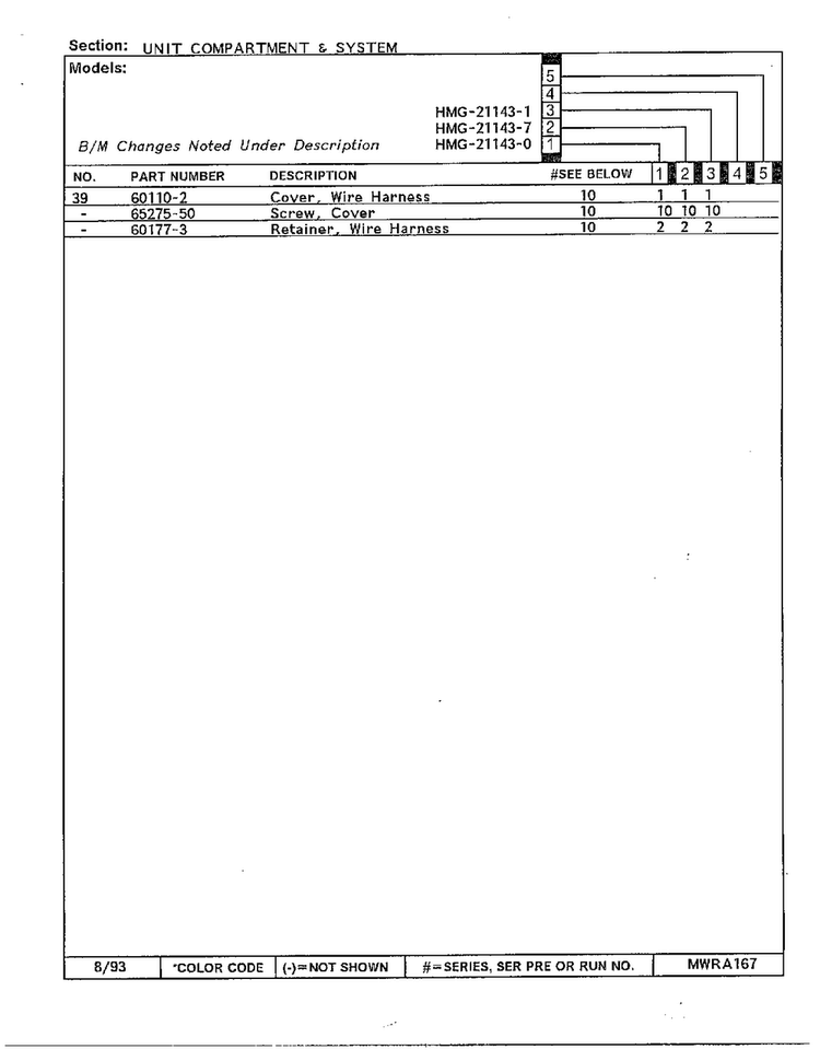 Unit Compartment And System Page 3 Diagram and Parts List for 21143-0A  Admiral Refrigerator