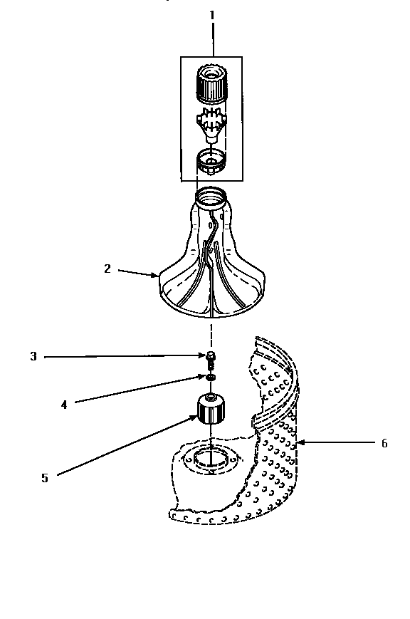 Agitator & Drive Bell Diagram and Parts List for LWM423L-P1176404WL  Amana Washer