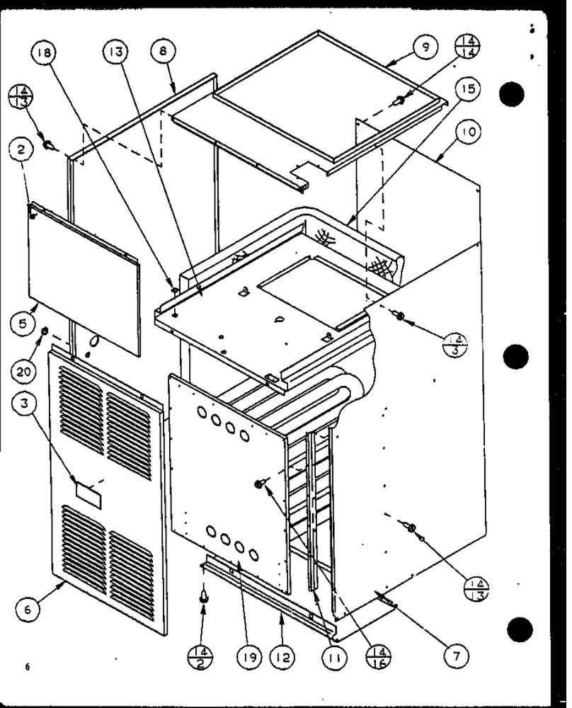 Diagram 1 Diagram and Parts List for GCI140C35A P9898216F Amana Furnace