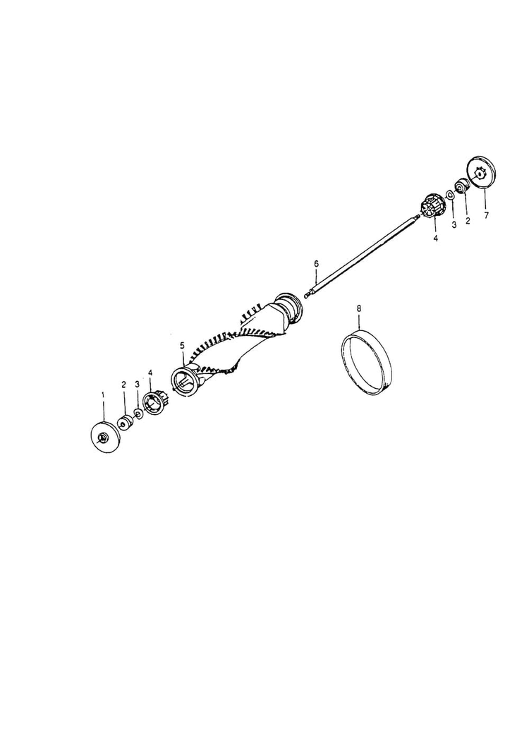 Agitator Diagram and Parts List for U6S01-900  Hoover Upright Vacuum
