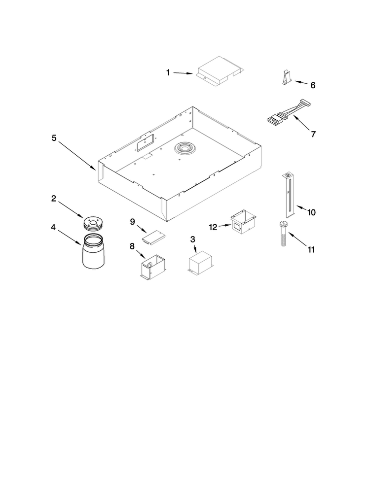Burner Box Assembly Diagram and Parts List for CVEX4100B19  Jenn-Air Cooktop