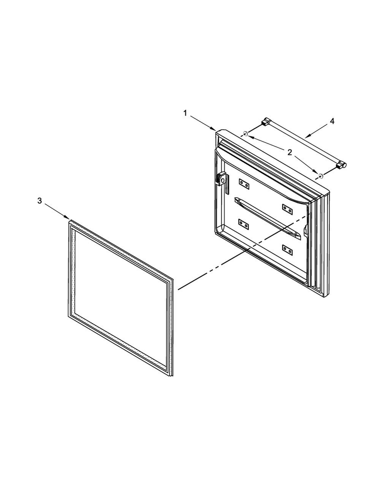 Freezer Door Parts Diagram and Parts List for MFB2055DRE01  Maytag Refrigerator