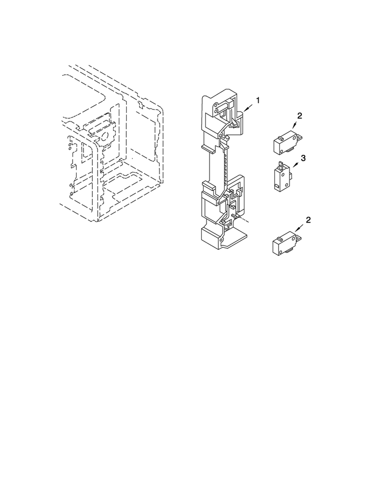Microwave Latch Board Parts Diagram and Parts List for JMW8330DAB15  Jenn-Air Microwave Oven Combo