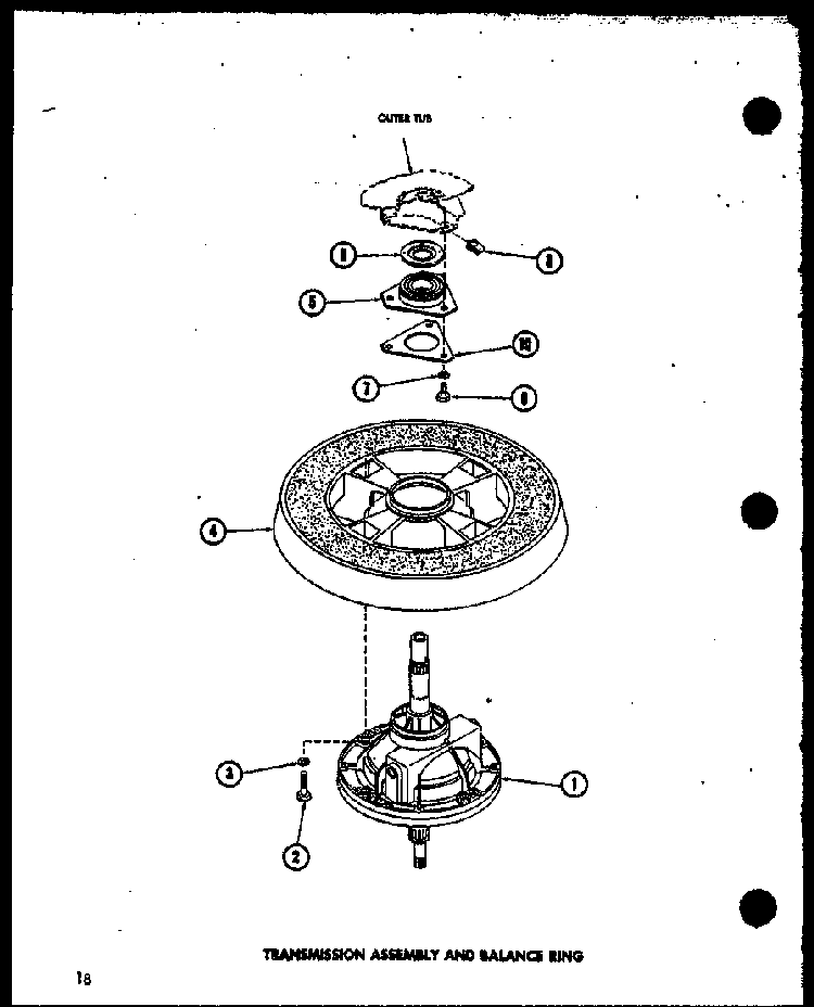 Section 20 Diagram and Parts List for TAA200 P75751-8W Amana Washer