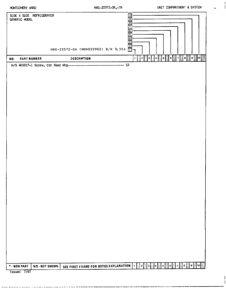 Unit Compartment And System Page 3 Diagram and Parts List for 22572A  Admiral Refrigerator