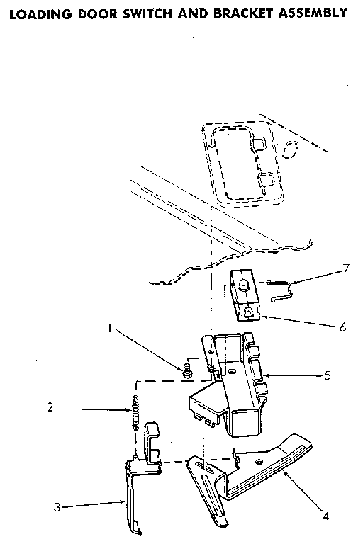 Door Switch Diagram and Parts List for NA8831L33938  Speed Queen Washer
