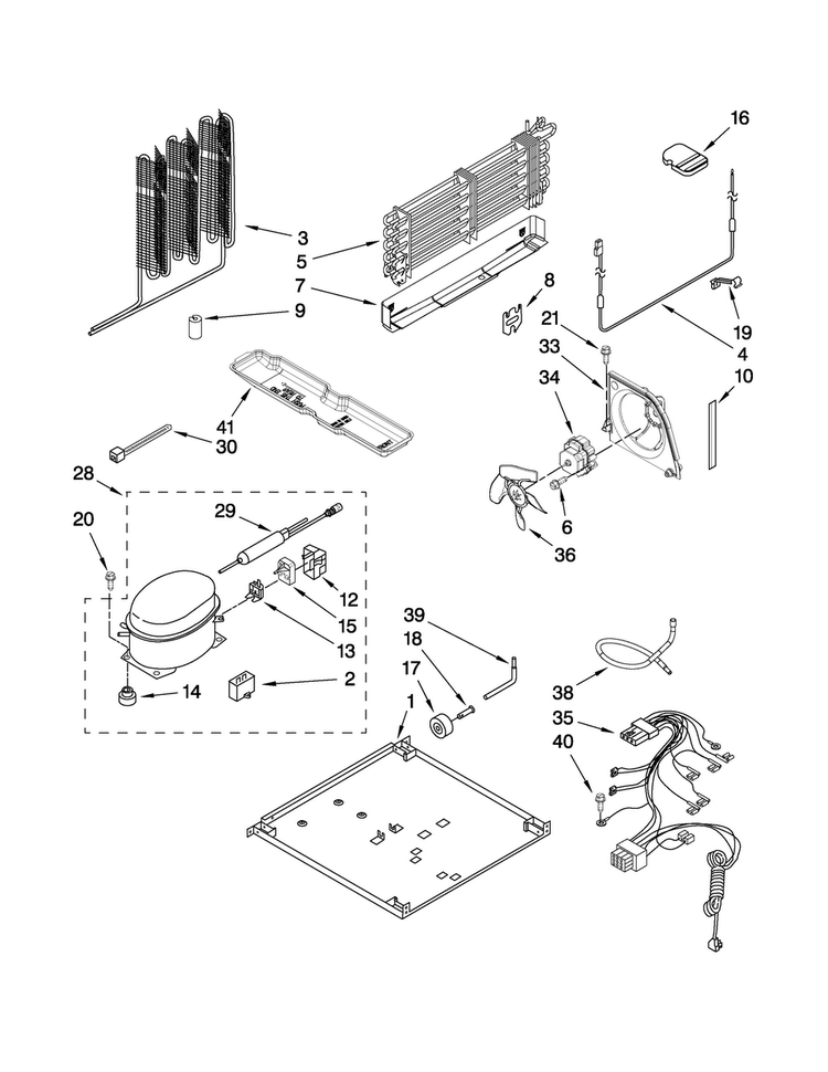 Unit Parts Diagram and Parts List for A9RXNMFWS02  Amana Refrigerator