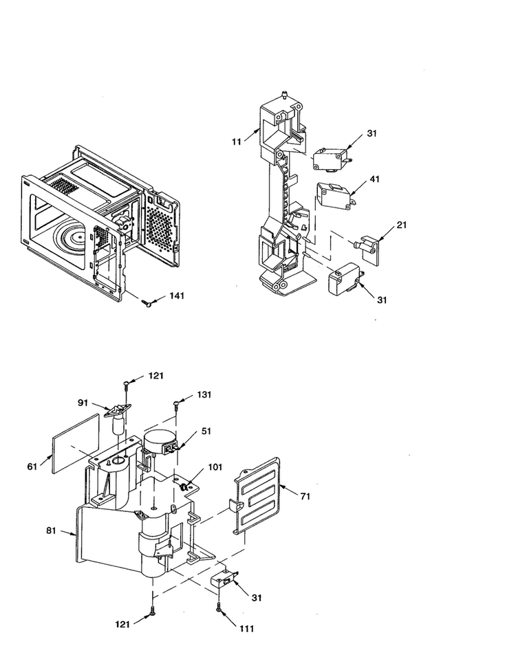 Latch Board Diagram and Parts List for ACM1580AC-PACM1580AC0  Amana Microwave