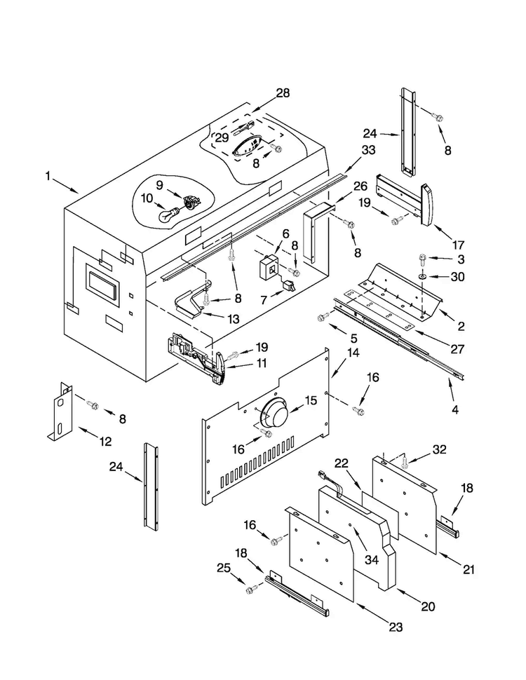 Freezer Liner Parts Diagram and Parts List for JF42NXFXDW02  Jenn-Air Refrigerator