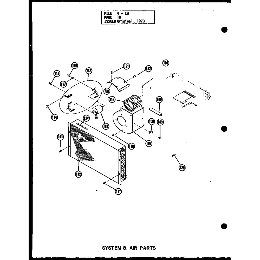 System & Air Parts 4 Diagram and Parts List for EG3,12-1 P54688-5C Amana Air Conditioner