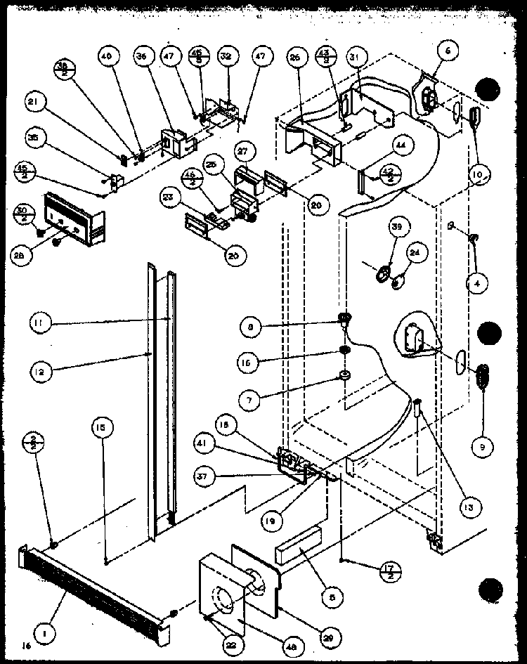 Refrigerator/freezer Controls And Cabinet Part Diagram and Parts List for SZD27KPL-P1101206WL  Amana Refrigerator