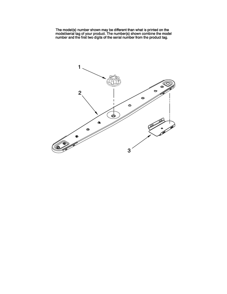 Lower Washarm Parts Diagram and Parts List for MDB8951BWB1  Maytag Dishwasher