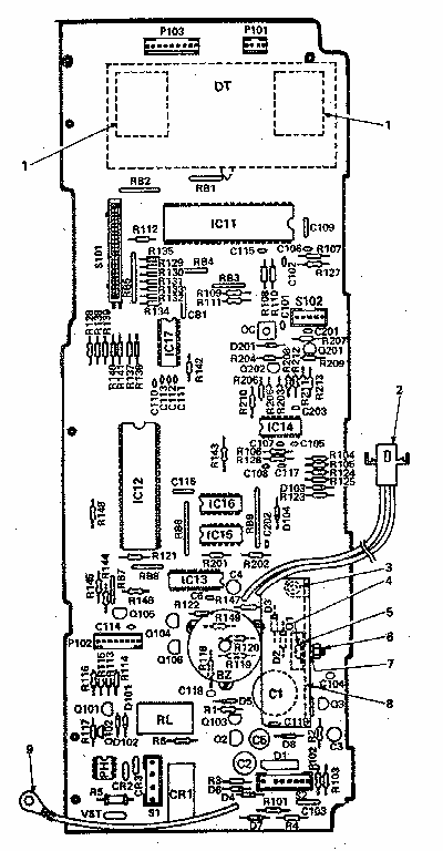 Power And Control Circuit Board (part No. 12281r Diagram and Parts List for 8504428390  Kenmore Microwave