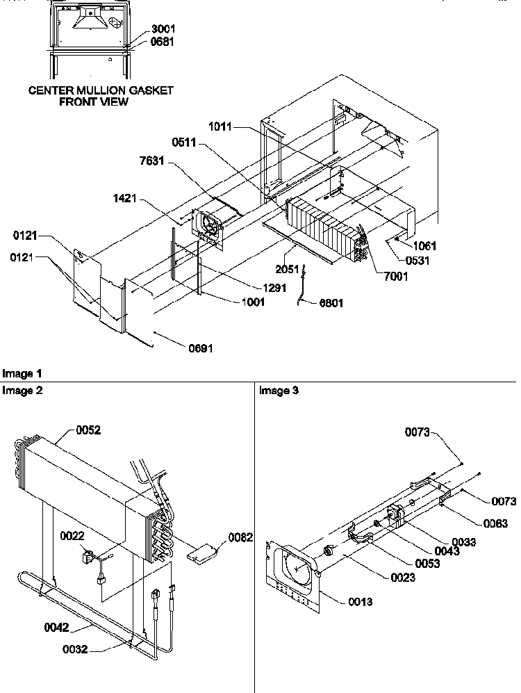 Evaporator And Fan Motor Assemblies Diagram and Parts List for TG18V1W-P1194606WW  Amana Refrigerator