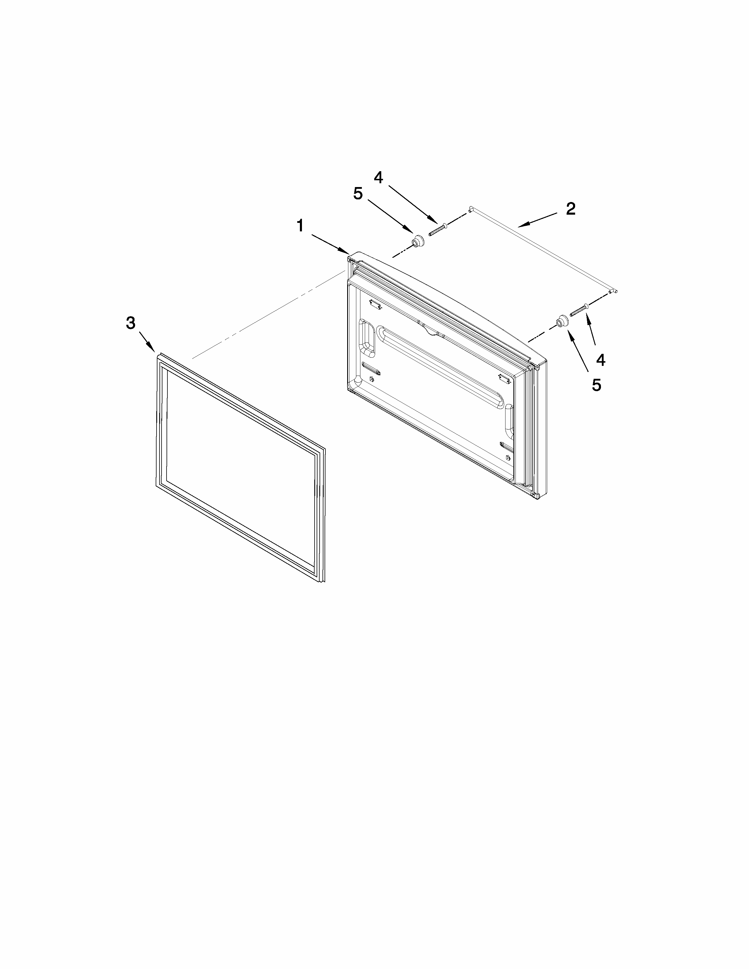 Freezer Door Parts Diagram and Parts List for G32526PEKS4  Maytag Refrigerator