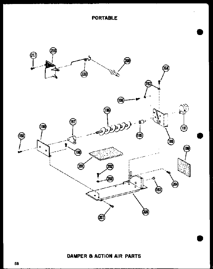 Damper & Action Air Parts Diagram and Parts List for 10-2NM P54974-2R Amana Air Conditioner