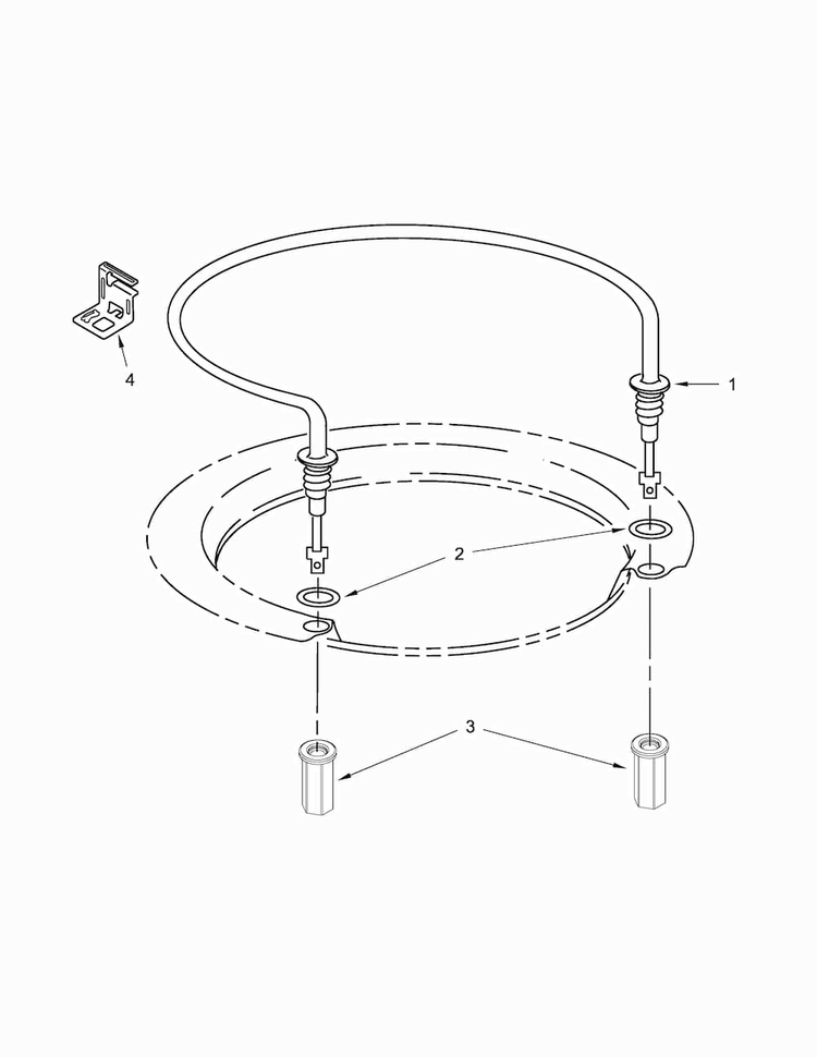 Heater Parts Diagram and Parts List for ADB1400PYB5  Amana Dishwasher