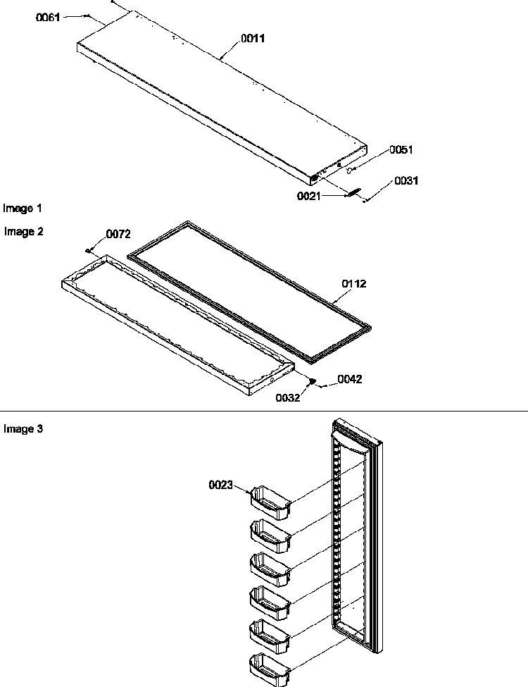 Freezer Door Diagram and Parts List for SX522VW-P1320501WW  Amana Refrigerator