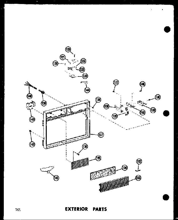 Exterior Parts Diagram and Parts List for RC-7PB P71300-2M Amana Microwave