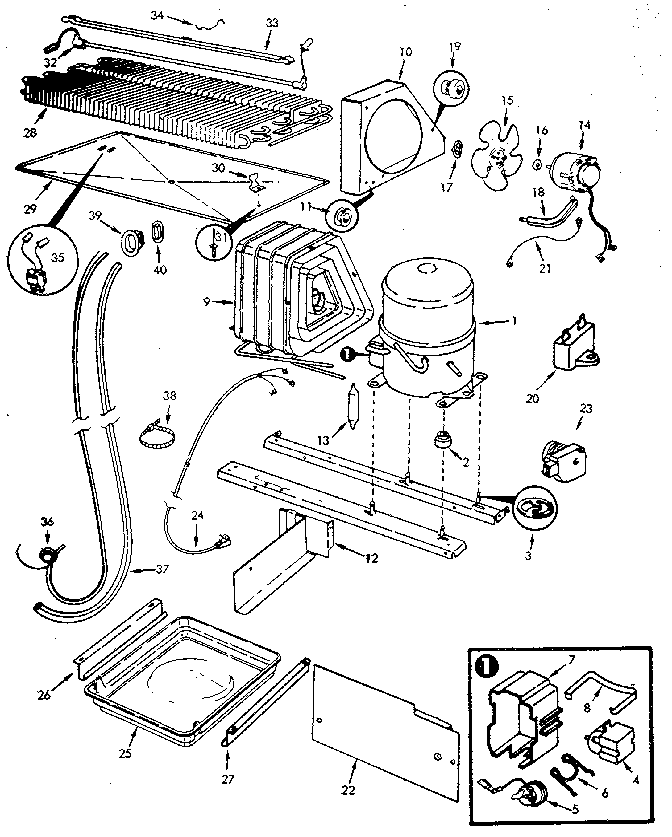 Unit Compartment & System Diagram and Parts List for JRT1215B M9C67B Jenn-Air Refrigerator