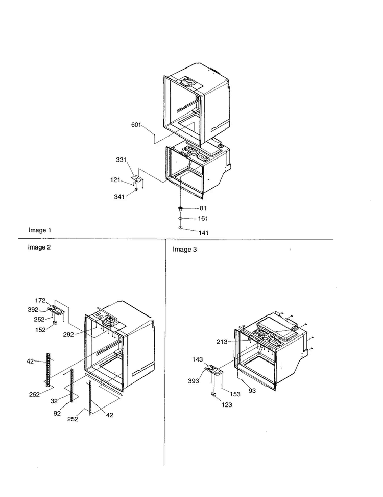 Light Switches/drain Funnel Diagram and Parts List for BR18V2C-P1320708WC  Amana Refrigerator