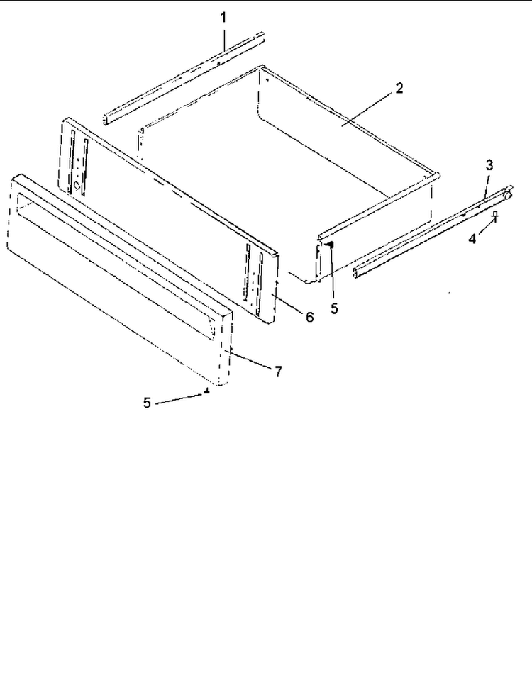 Storage Door Assy Diagram and Parts List for ARH6700E-P1142686NE  Amana Range
