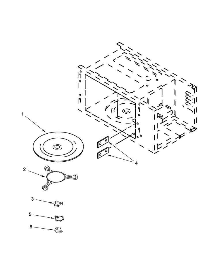 Internal Microwave Parts Diagram and Parts List for JMC2130WS02  Jenn-Air Microwave