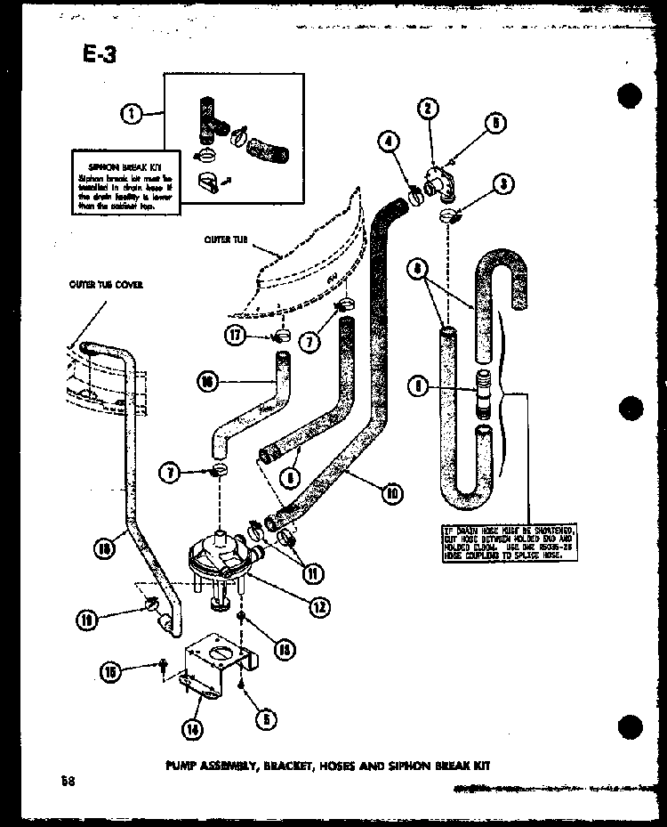 Pump Assembly Diagram and Parts List for TAA800 P75751-7W Amana Dryer