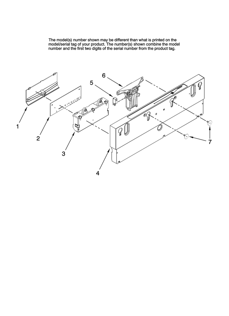 Control Panel Parts Diagram and Parts List for JDB1105AWS44  Jenn-Air Dishwasher