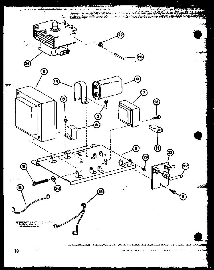 Section 5 Diagram and Parts List for RL6-1020ET P76383-3M Amana Microwave
