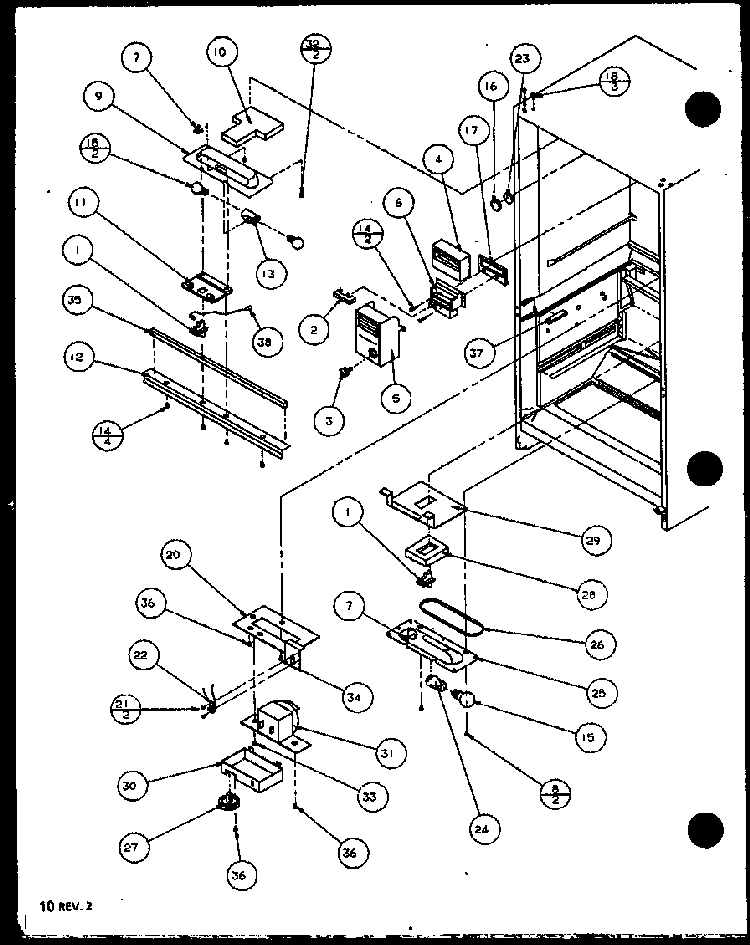 Controls And Lamps Diagram and Parts List for 86065E-P1125514WE  Amana Refrigerator