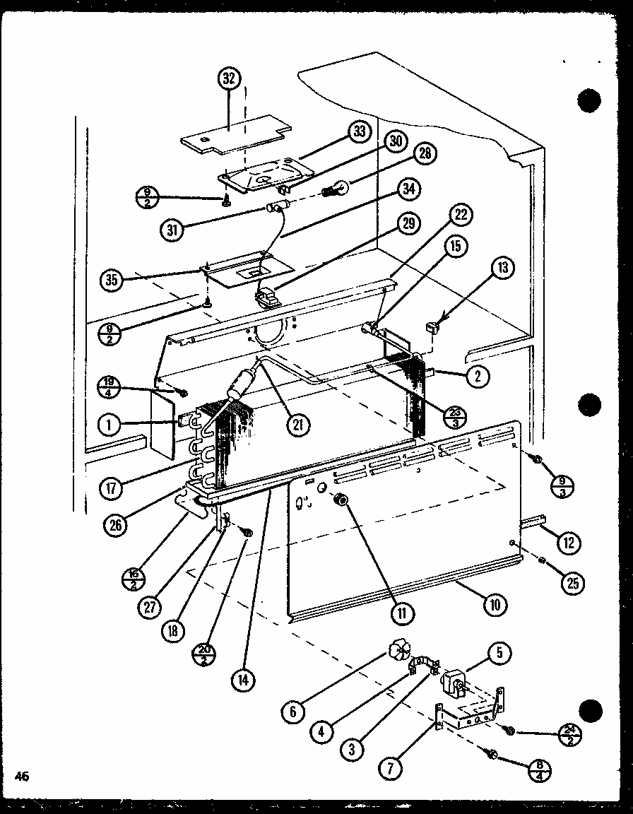 Section 20 Diagram and Parts List for TX18N-P1106212W  Amana Refrigerator