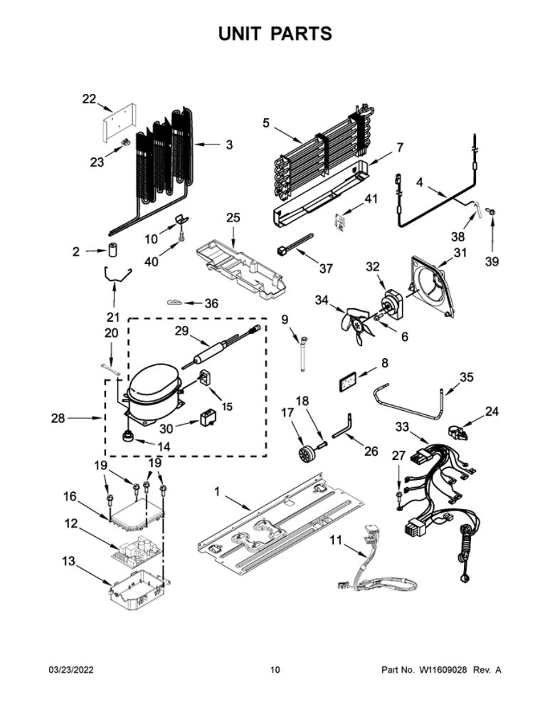 Unit Parts Diagram and Parts List for MFB2055FRZ02  Maytag Refrigerator