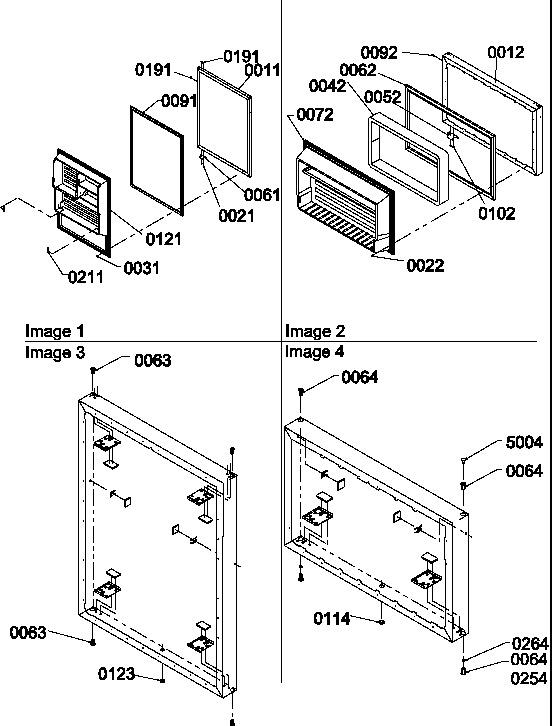 Door Assemblies Diagram and Parts List for TA18TW-P1304501WW  Amana Refrigerator