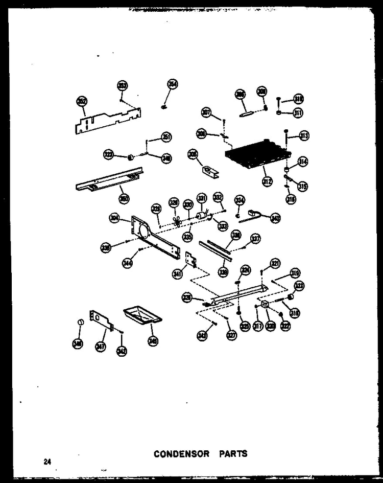 Condensor Parts Diagram and Parts List for SRI19W-C-P60340-37WC  Amana Refrigerator