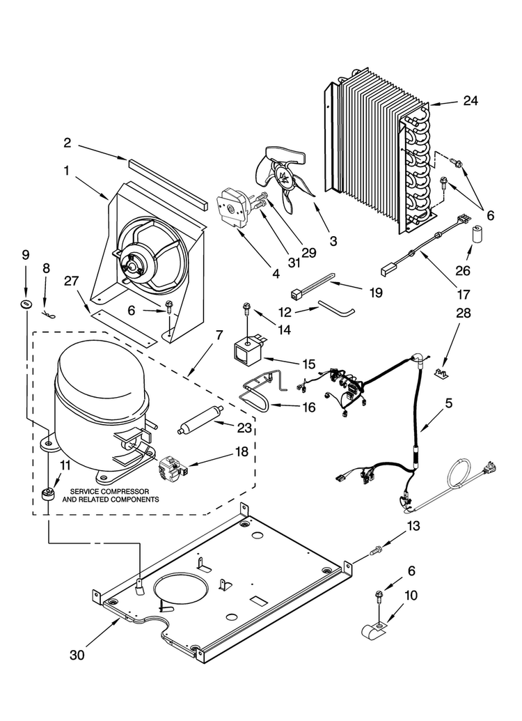 Unit Parts, Optional Parts Diagram and Parts List for JIM158XBRS2  Jenn-Air Ice Maker