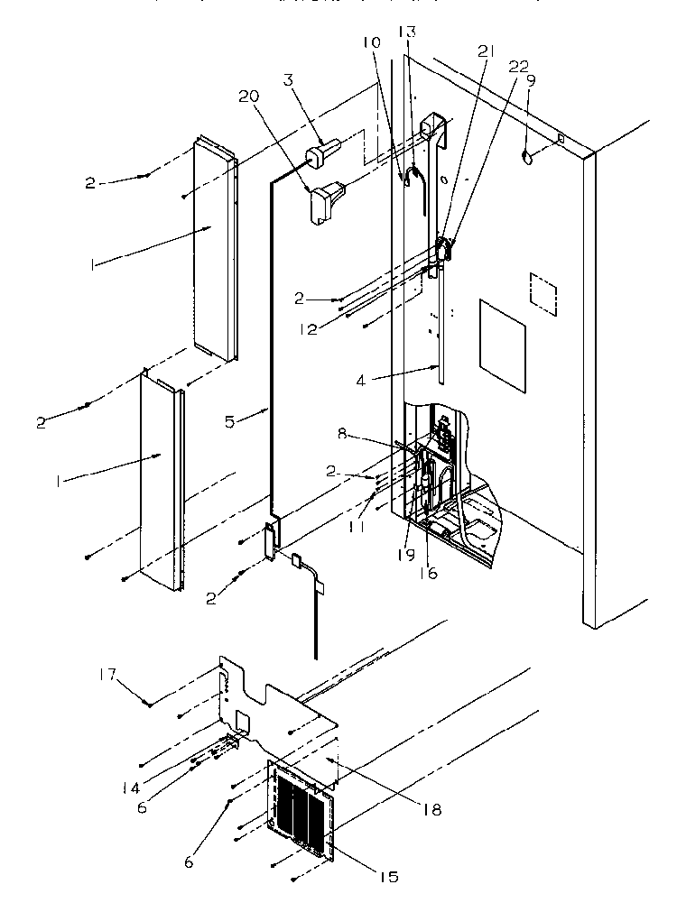 Section 10 Diagram and Parts List for TR21S4E-P1196104WE  Amana Refrigerator