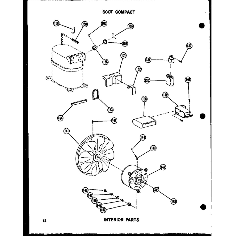 Interior Parts 2 Diagram and Parts List for 109-2J P54390-83R Amana Air Conditioner