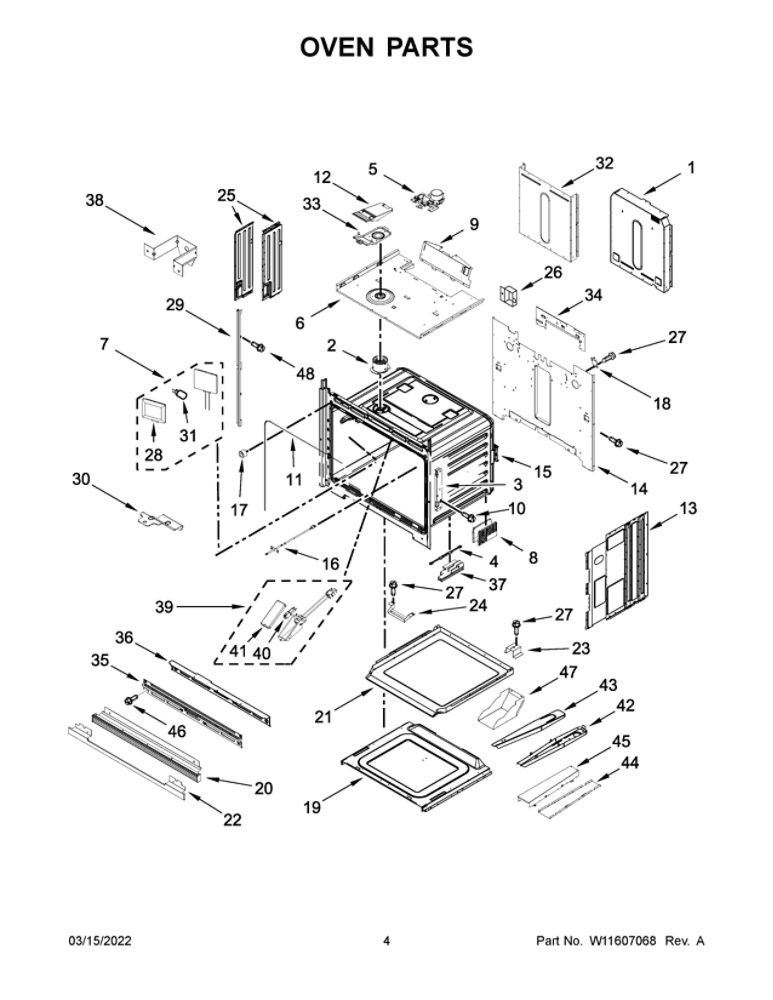 Oven Parts Diagram and Parts List for JJW3830LM00  Maytag Wall Oven