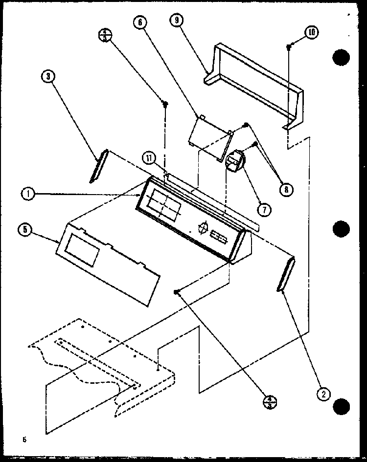 Section 1 Diagram and Parts List for LWD773 P1110501W Amana Washer