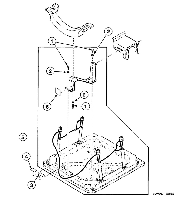 Shipping Assy Diagram and Parts List for SWFT73WN  Speed Queen Washer