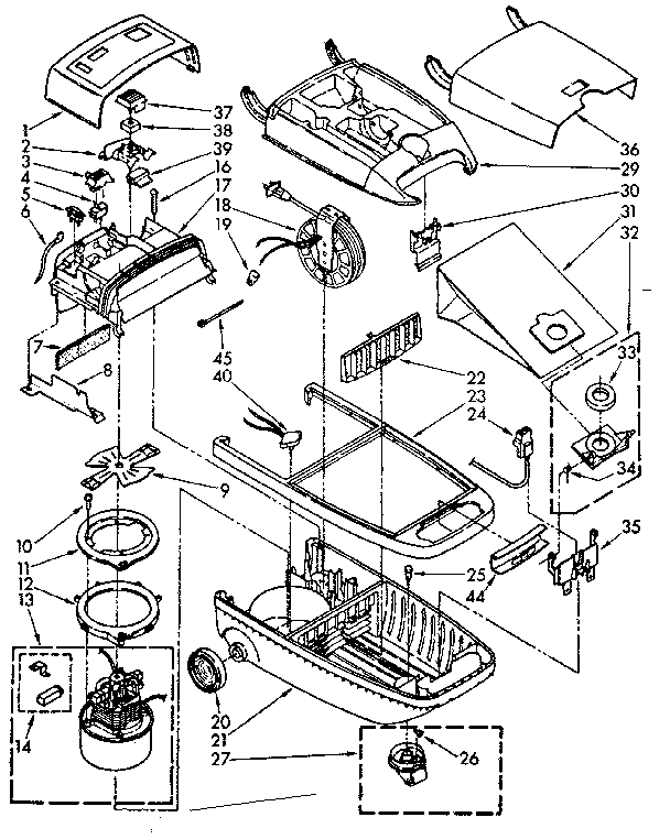 Base Assembly Diagram and Parts List for 1162543085  Kenmore Canister Vacuum