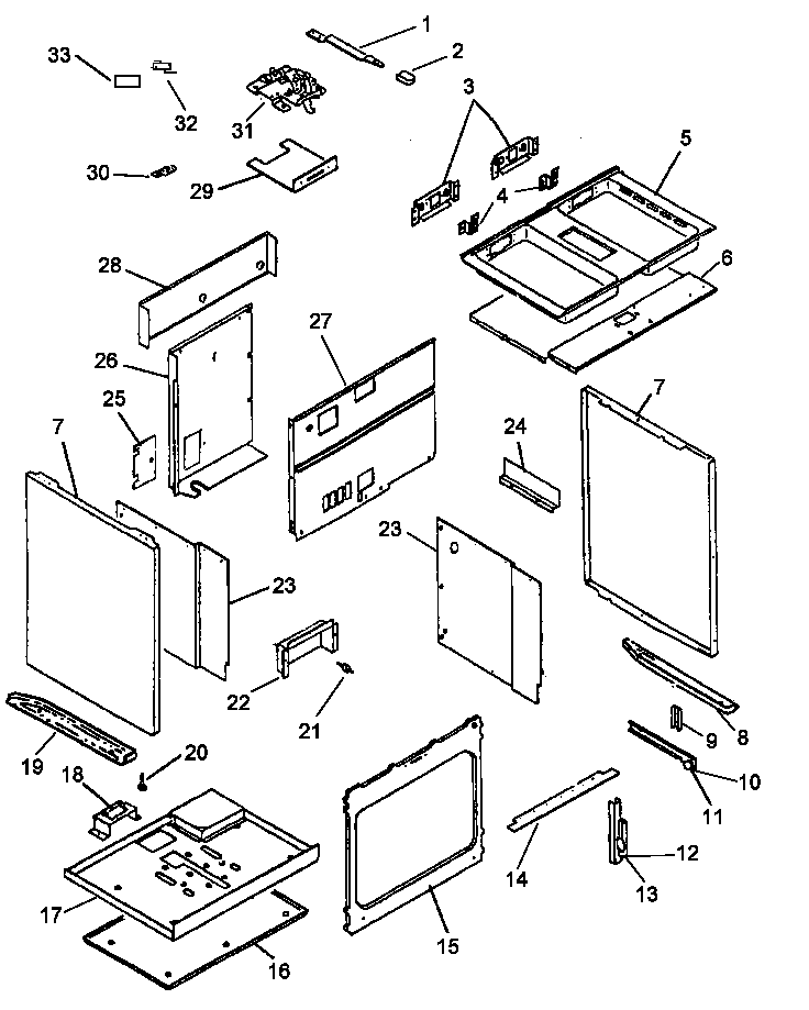 Oven Assembly Diagram and Parts List for AGDS901E P1131824NE Amana Range